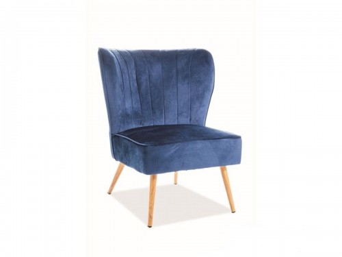 Крісло Legno Velvet Темно-синій Signal